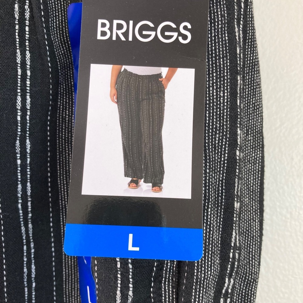 New Briggs women's linen blend pants size large - Picture 2 of 7